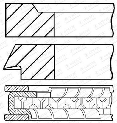 Bilde av Piston Ring Kit AUDI A4 B8 (8K2)